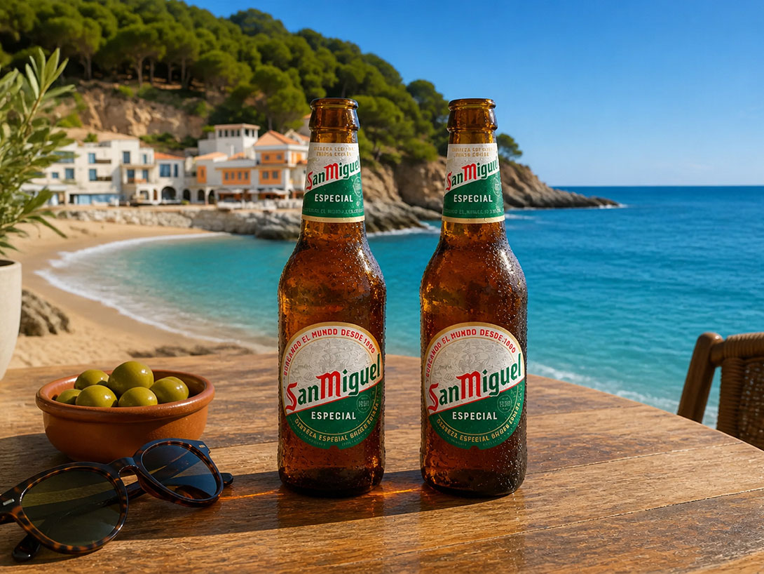 San Miguel bier bij Burg Bieren