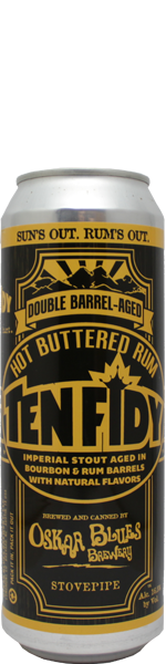 Oskar BLues Ten FIDY Hot Buttered Rum Barrel-Aged Imperial Stout - blik