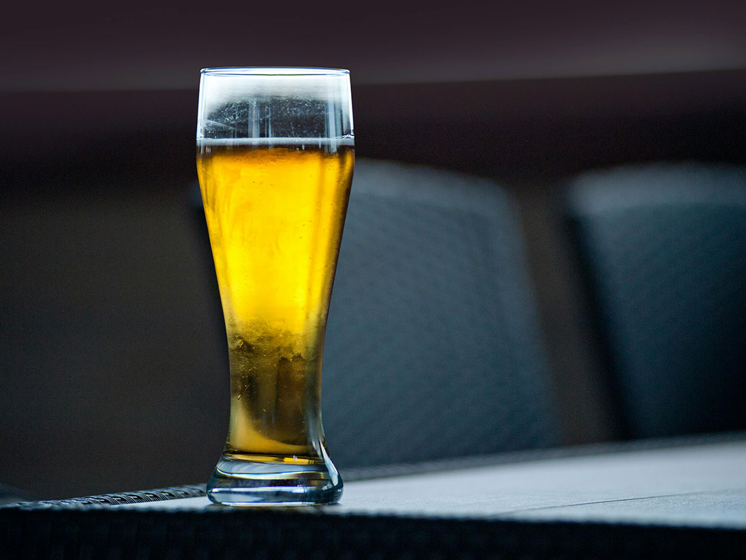 Weizen of weissbier hoog glas