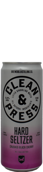 Brewdog Clean & Press Hard Seltzer - crushed black cherry - blik
