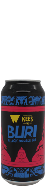 Walhalla / Kees Buri Black Double IPA - blik