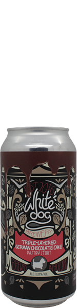 White Dog Triple-Layered German Chocolate Cake Pastry Stout - blik