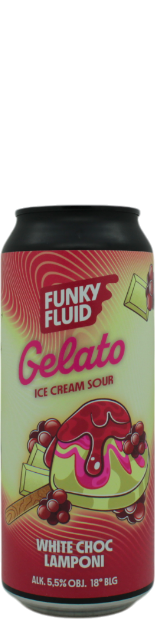 Funky Fluid Gelato: White Choc Lamponi