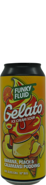 Funky Fluid Gelato: Banana Peach & Calamansi Pudding