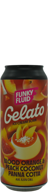 Funky Fluid Gelato: Blood Orange & Peach Coconut Panna Cotta