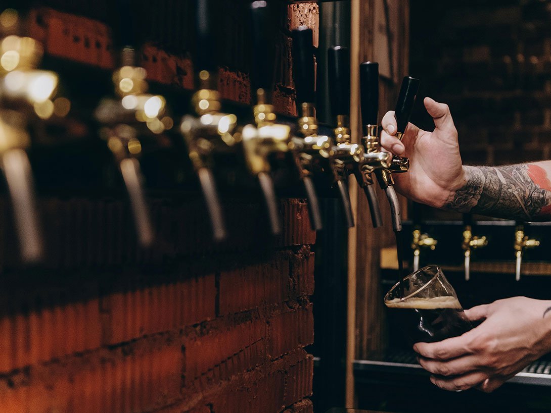 Donker bier bij Burg Bieren